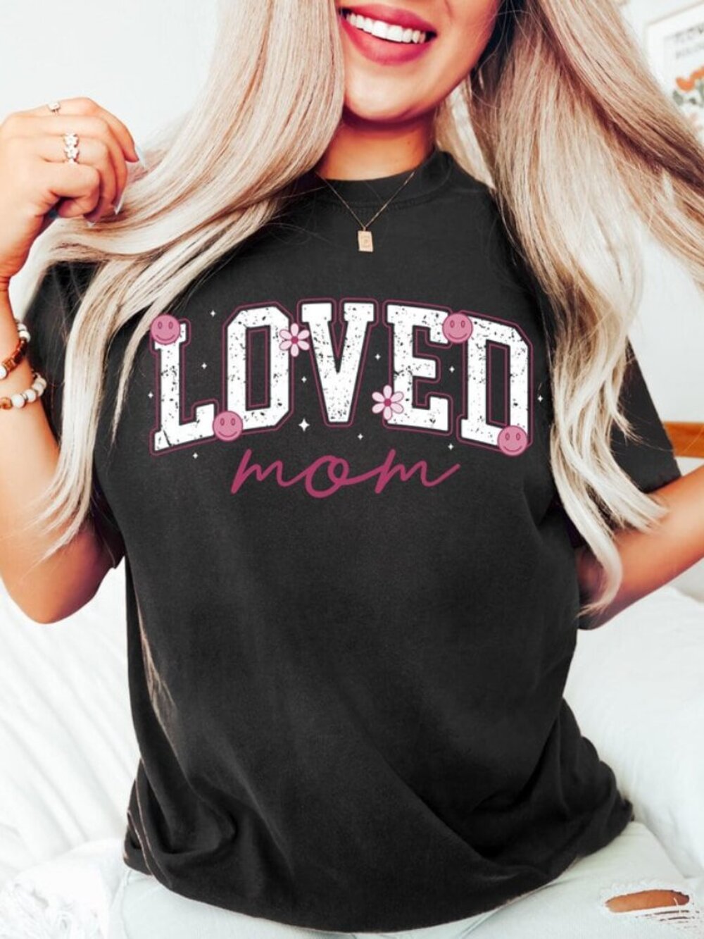 Loved Mom Shirt, Mama Tee, Mothers Day Shirt, Best Mom Gift